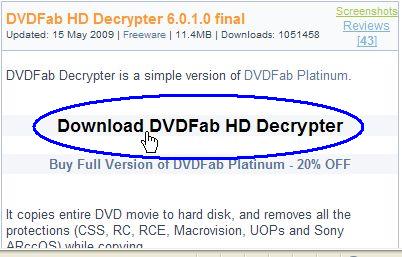 DVDFab HD Decrypter v6.0.1.0 のダウンロード