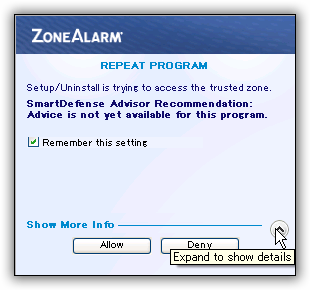 ZoneAlarm Free Firewall インストール時のネット接続を一時的に遮断（切断）